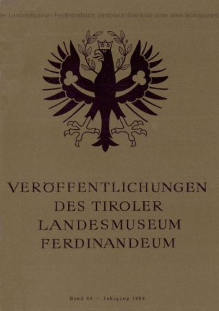 Veroffentlichungen des Tiroler Landesmuseums Ferdinandeum