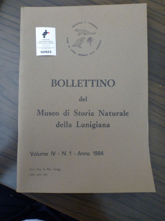 Bollettino del Museo di storia naturale della Lunigiana