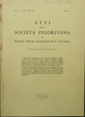 Atti della Società peloritana di scienze fisiche matematiche e naturali