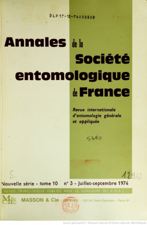 Annales de la Société entomologique de France