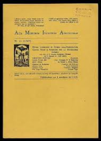 Acta museorum italicorum agriculturae