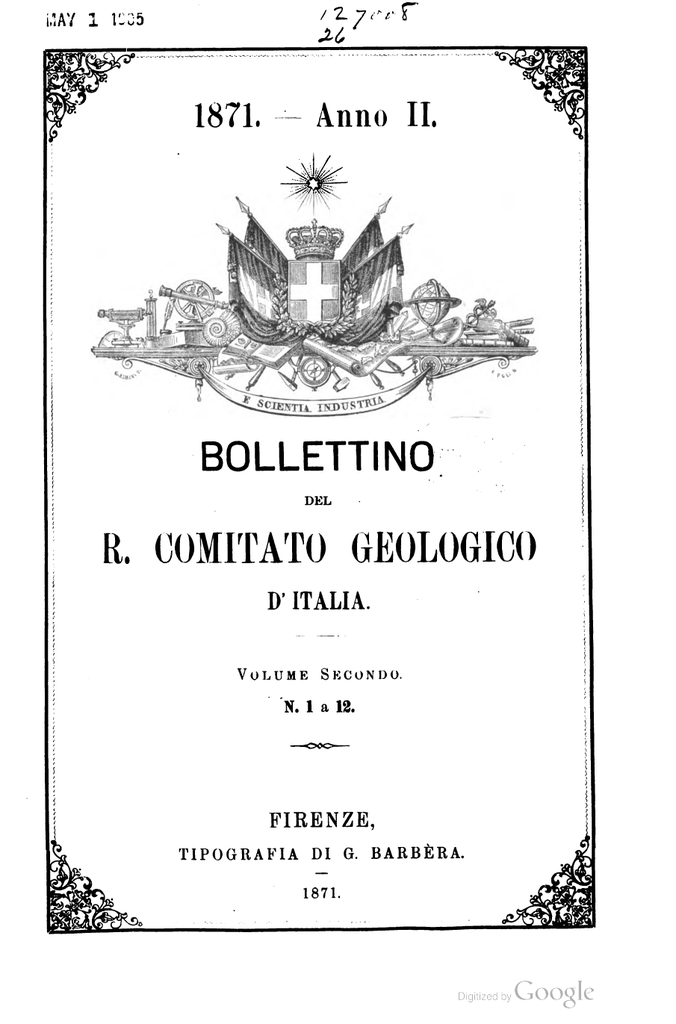 Bollettino del R. Comitato geologico d'Italia