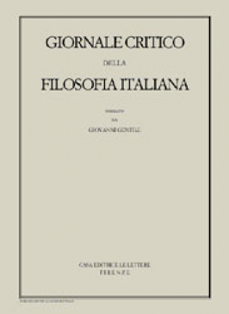 Giornale critico della filosofia italiana