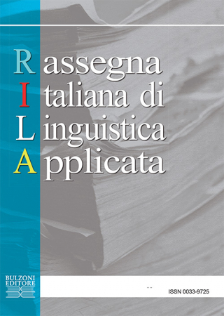 Rassegna italiana di linguistica applicata