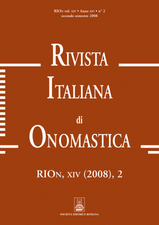 Rivista italiana di onomastica