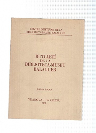 Butlletí de la Biblioteca-Museu Balaguer